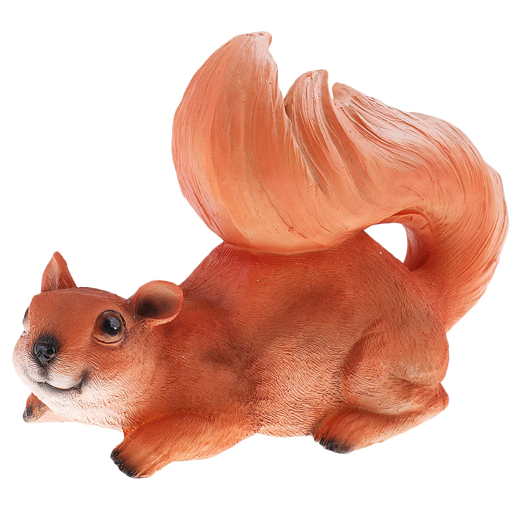 

Resin Vivid Squirrel Statue Garden Sculpture Photo Props Tree Ornament