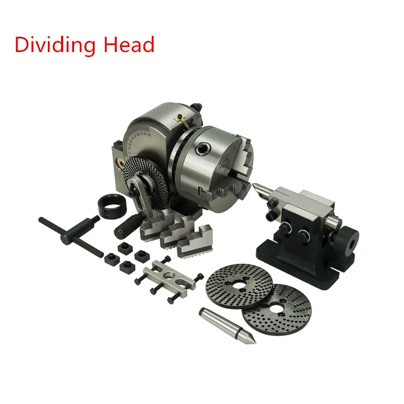 

CNC dividing head BS-0 4 inch 5 inch 3 Jaw Chuck Precision Semi Universal Dividing Head for cnc Milling Machine Rotary Table