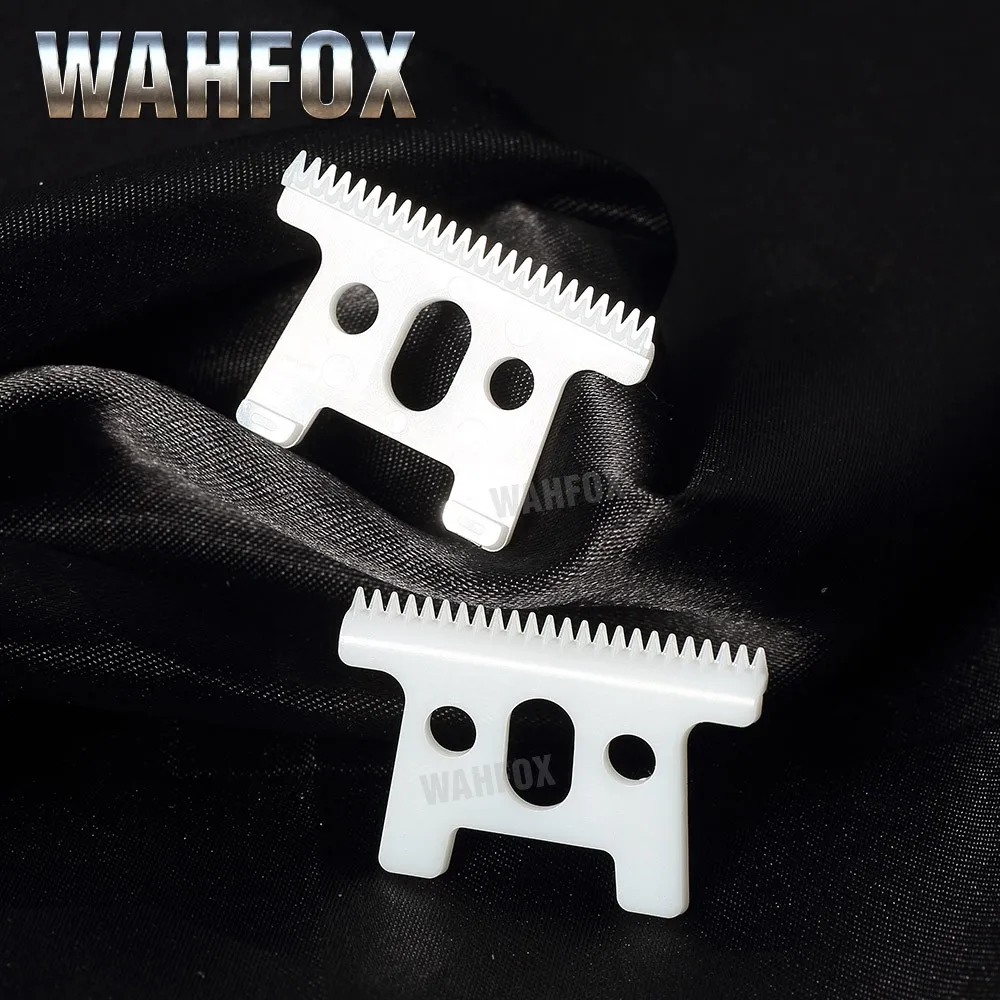 WAHFOX-Juego de cuchillas móviles de cerámica, 24 dientes, con caja de repuesto, para Andis D7 D8 SlimLine Pro Li, 2 unids/set