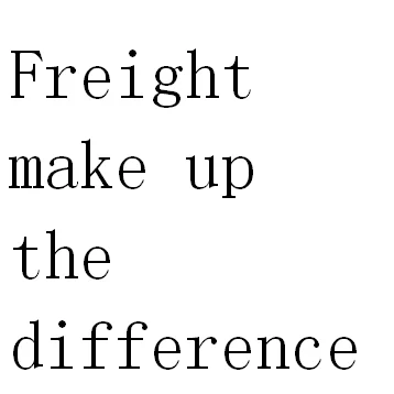 

Freight make up the difference Please note that there is no message to place an order, and no packages are shipped