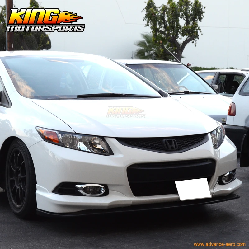 Подходит для 2012 2013 Honda Civic 9Th Gen 2Dr Door Coupe H Style переднего бампера губ PU|front bumper lip|bumper
