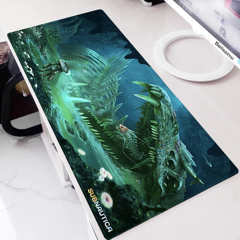 

Mouse Gamer Pad On The Table Mats For Computer Accessories Keyboard Gaming Pads Cute Pc Complete Custom Handsome Subnautica Pads
