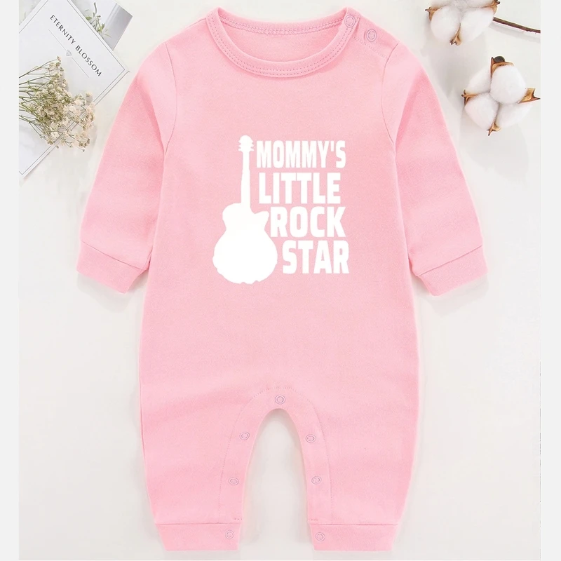 Infant Costume Newborn Girl Clothes 0 To 3 Months Romper for Girls Outfit Mommy Little Rock Star Winter Baby Boy | Детская одежда и