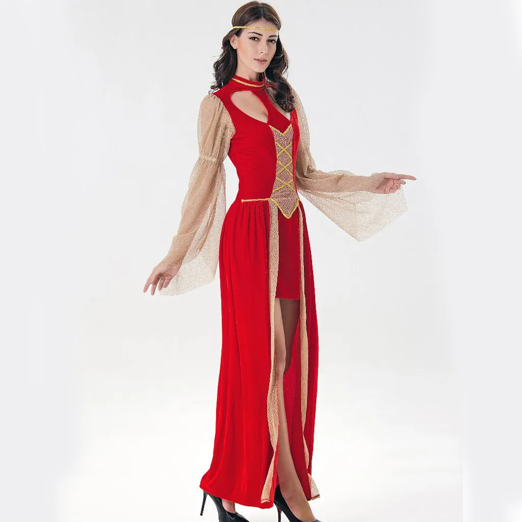 Средневековое платье для косплея костюмы на хеллоуин женщин дворцовые