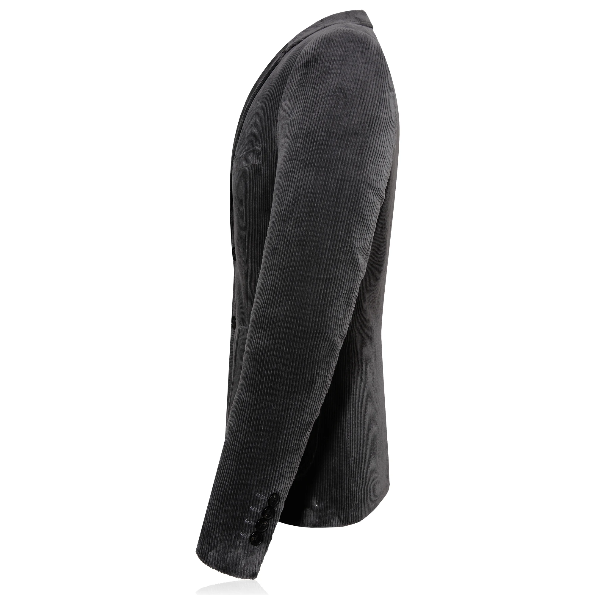 Приталенный мужской вельветовый Блейзер высококачественный черный серый