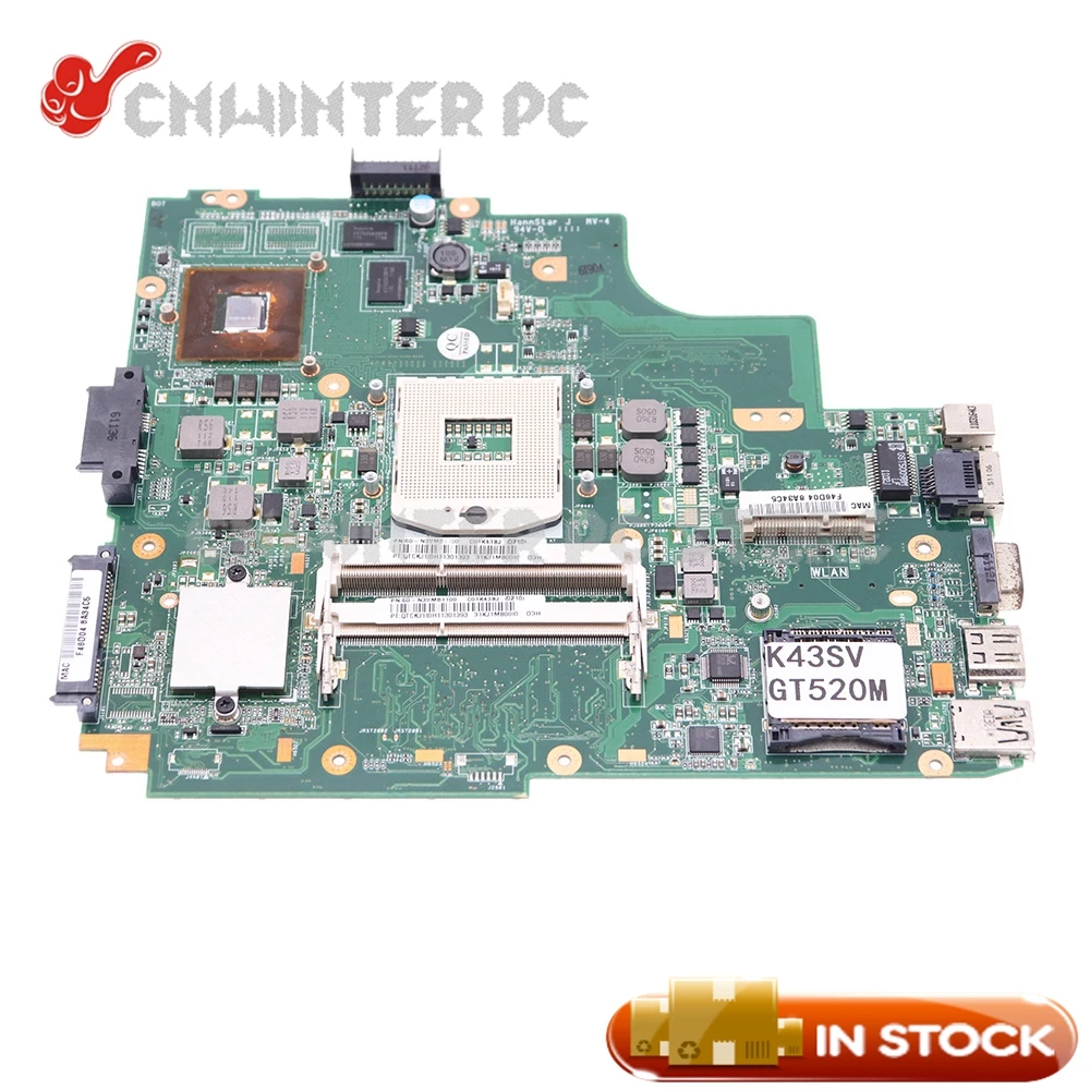 Материнская плата NOKOTION 60-N3VMB1100 31KJ1MB00I0 для ноутбука ASUS X43S A43S K43S A83S A84S K43SV графика HM65