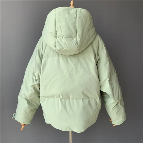 Green MAOMAOFUR женский пуховик на утином пуху, зима, Модная стильная Толстая парка с воротником из натурального меха, теплая верхняя одежда на белом утином пуху - Цвет: Green