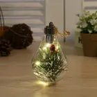 Светодиодный прозрачный шар, рождественские украшения, креативная имитация светильник почки, украшение для рождественской елки, подвесной пластиковый шар