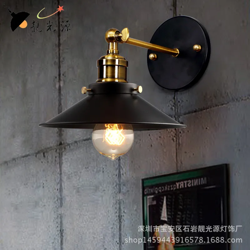 

Old American bedside table lamp, single head living room lamp, fashion bar lamp.