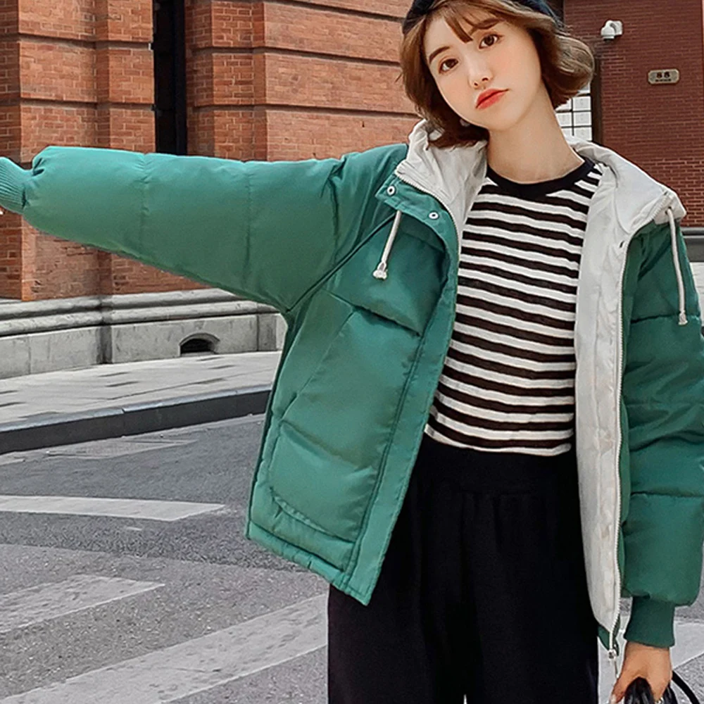 Женские модные парки с капюшоном пуховик на шнуровке толстое теплое пальто