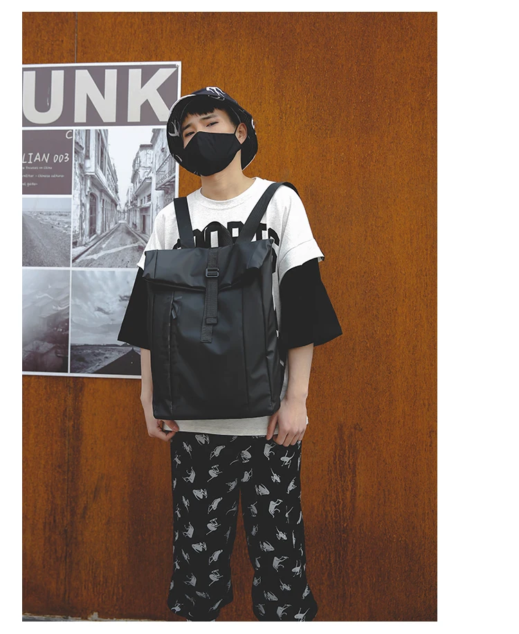 

PB2713 Canvas backpack men and women Korean college student schoolbag