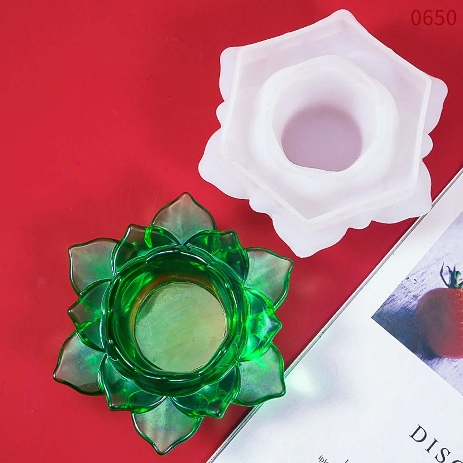 

Silicone Flower Candles Holders Resin Mold Craft Decoration Tool Diy Art Home News Lotus Crystal Candle Holder Making Mold