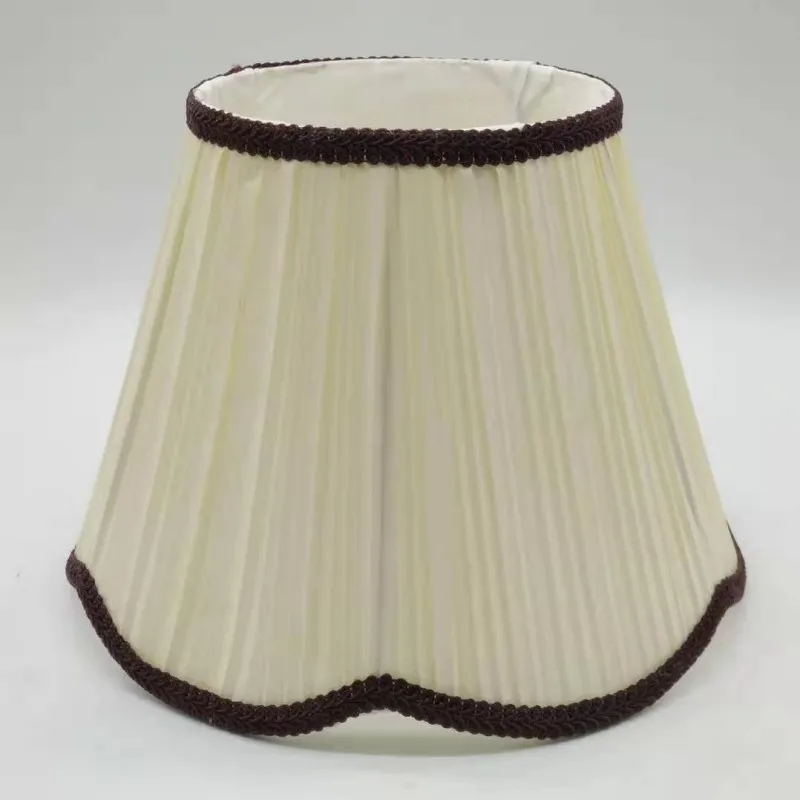 

25cm E27 Lamp shades for table lamps straight beige fabric round lampshade modern style lamp cover for home decoration