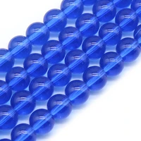 natural smooth blue stone round loose glass spacer beads 4 6 8 10 12 mm for jewelry making diy bracelet necklace needlework