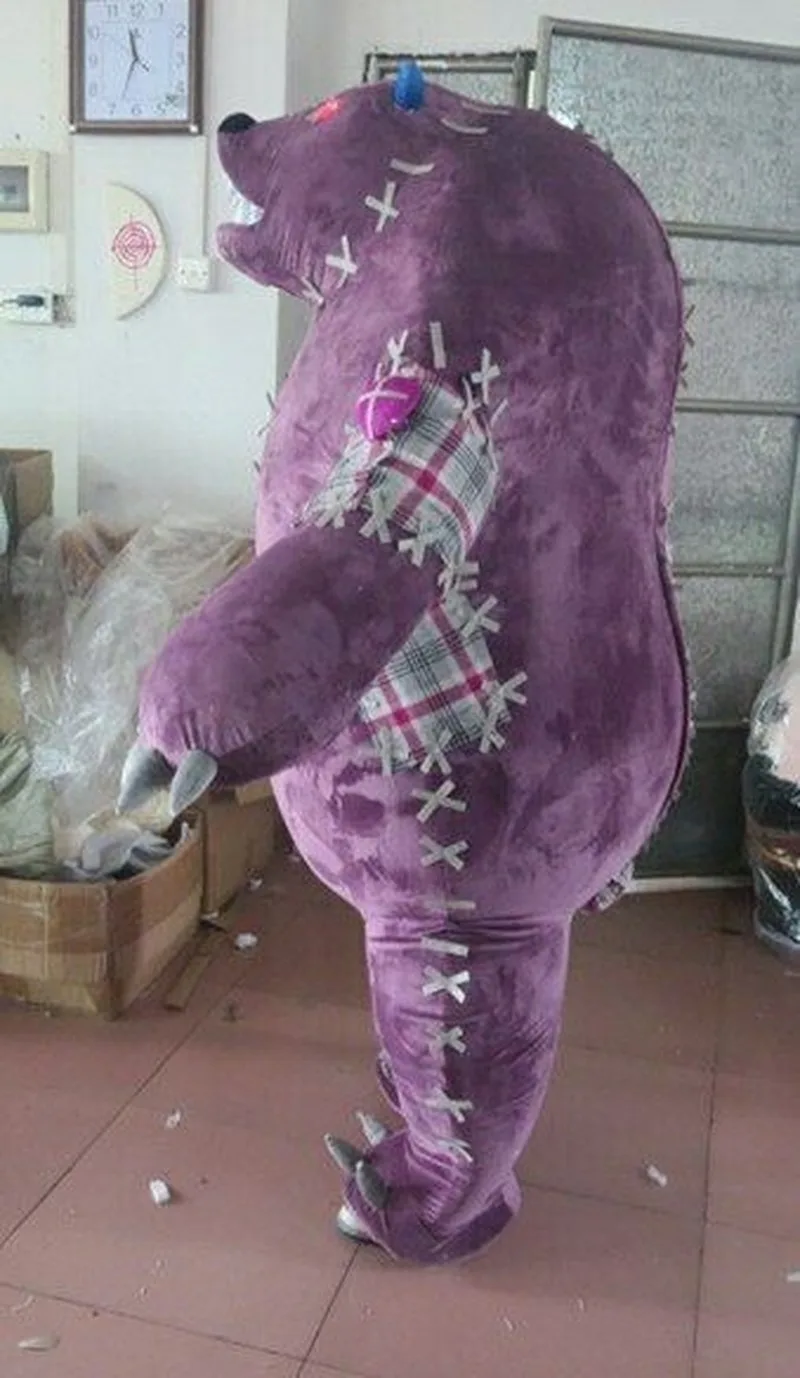 

Purple Bear Mascot Costume Suits Cosplay Game Dress High Quality Cartoon Character Clothing Halloween Xmas Easter Adults Fursuit
