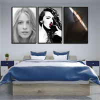 sexy woman decoration painting simple black white wall painting internet cafe beauty salon painting waterproof canvas painting