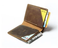minimalist wallet men leather slim small thin men wallet crazy horse leather men purse mini smart wallet mens genuine leather
