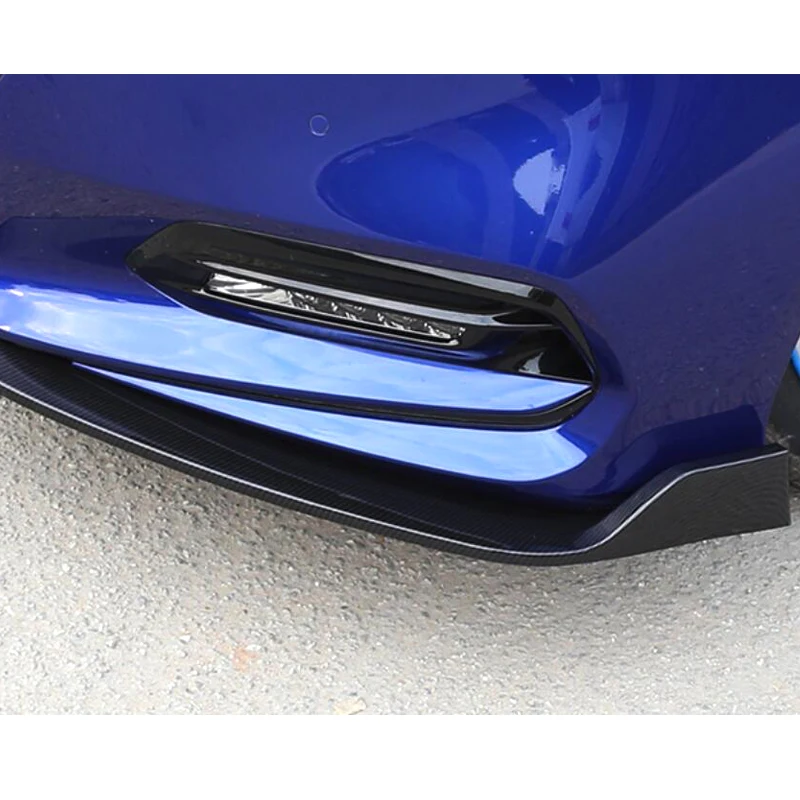 Углеродное волокно стиль ABS передний бампер Защита для губ накладка Передняя