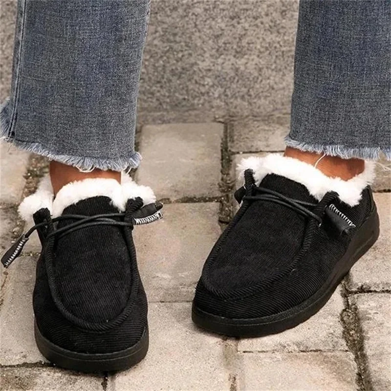 

Women Shoes 2020 Winter Snow Boots Warm Plush Female Cotton Shoes Winer Sneakers Comfy Casual Loafers Flat Woman Ankle Boots