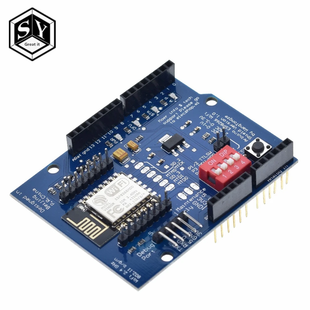 GREAT IT ESP8266 ESP 12E UART wifi беспроводной Щит макетная плата для Arduino UNO R3 схемы модули плат
