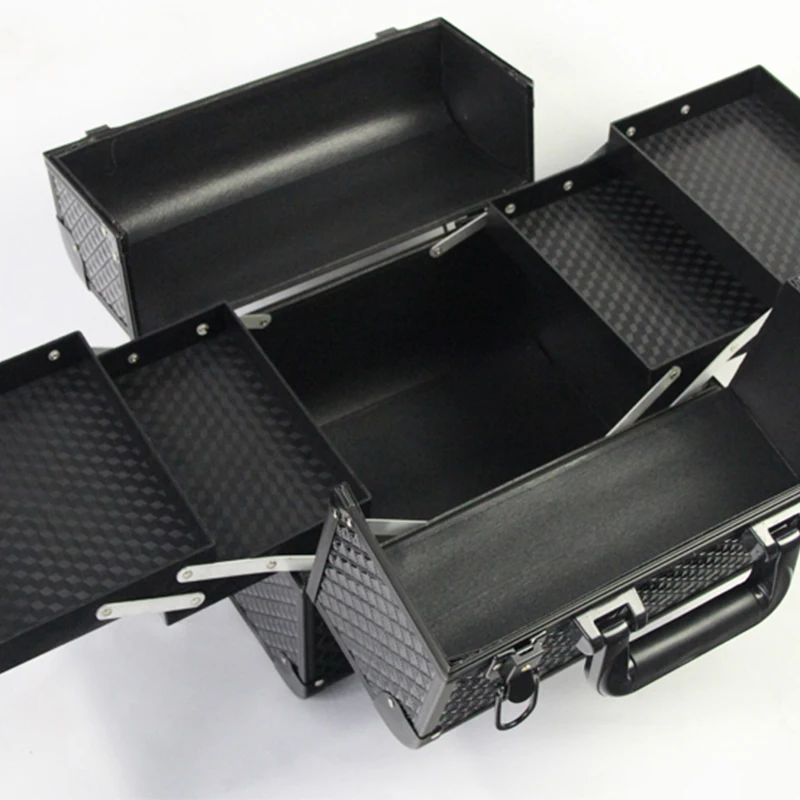 Big Size Black Makeup Organizer Cosmetic Jewelry Box Make Up Storage Boxes Handbag Holder Travel Suitcase Gifts | Дом и сад