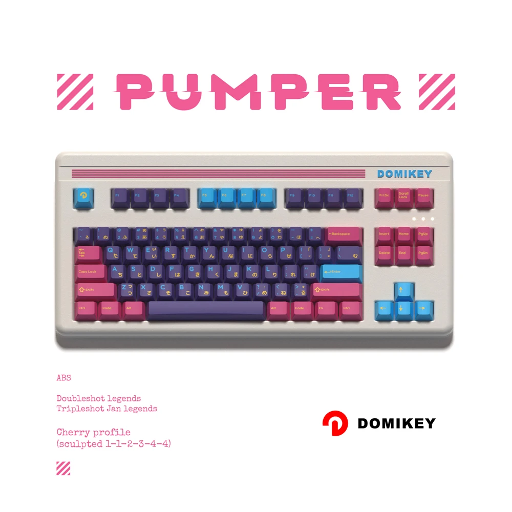 Domikey Pumper Cyber Punk Cherry Profile abs doubleshot колпачок для ключей фотопокера 87 104 xd64 xd68 xd84 BM60 BM65