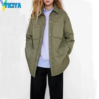 armygreen coats bf long sleeve jacket khaki trf 2021 za womens shirts jackets thin parka oversize shirt coats femme outerwear