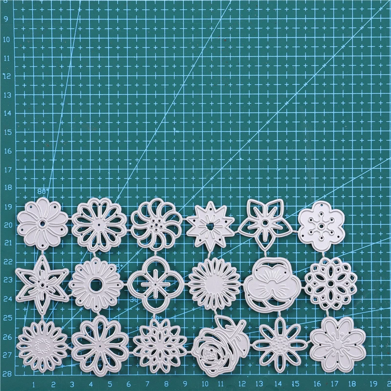 DiyArts 18 шт. маленькие цветы для скрапбукинга резки металла испытания на торцевое