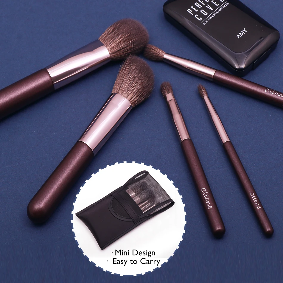 Мини кисти для макияжа GUETES Набор теней век растушевка пудры основы бровей лица и