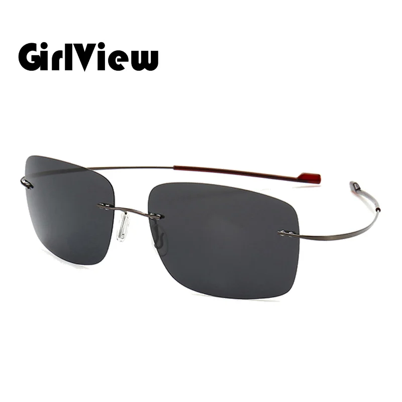 GirlView Polarized Coated Sunglasses 100% Pure Titanium Rimless UV Protection UV400 |