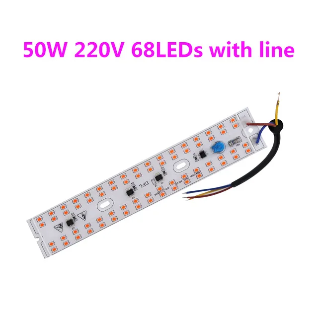 50W 220V COB Светодиодный светильник для выращивания, COB, 100 Вт, полный спектр, светильник для растений, для улицы, IP65, водонепроницаемый, для выращивания, светильник для палатки, для помещений, фитолампа для выращивания растений - Испускаемый цвет: 50W 220V COB