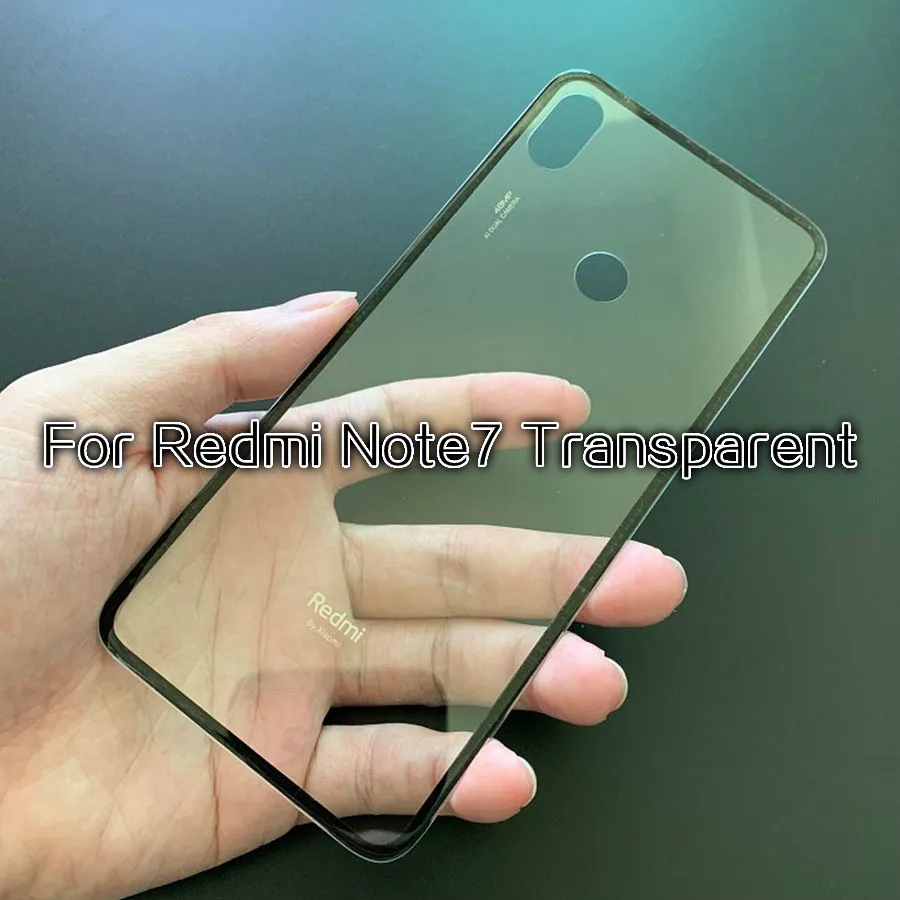 Задняя стеклянная крышка для Xiaomi Redmi Note7 Note 7 крышка батареи задняя Дверная панель корпус чехол для Redmi Note 7 Pro крышка батареи