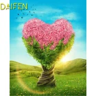 5D алмазная живопись сделай сам, солнце, полная квадратная Алмазная мозаика, Вишневое дерево, ласточка, полная Алмазная вышивка крестиком, любовь, дерево