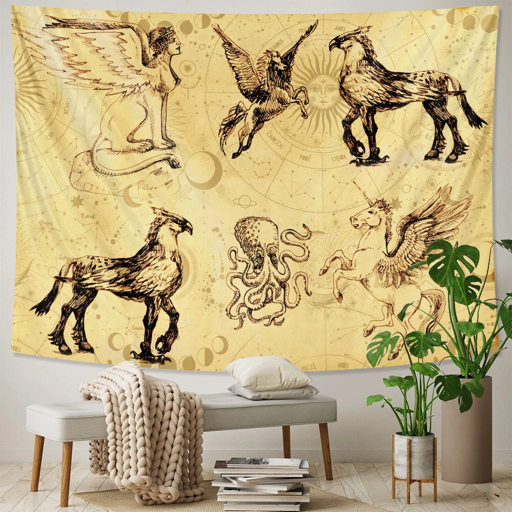 Животное Love You To гобелен для домашнего декора психоделические сцены стене висит в