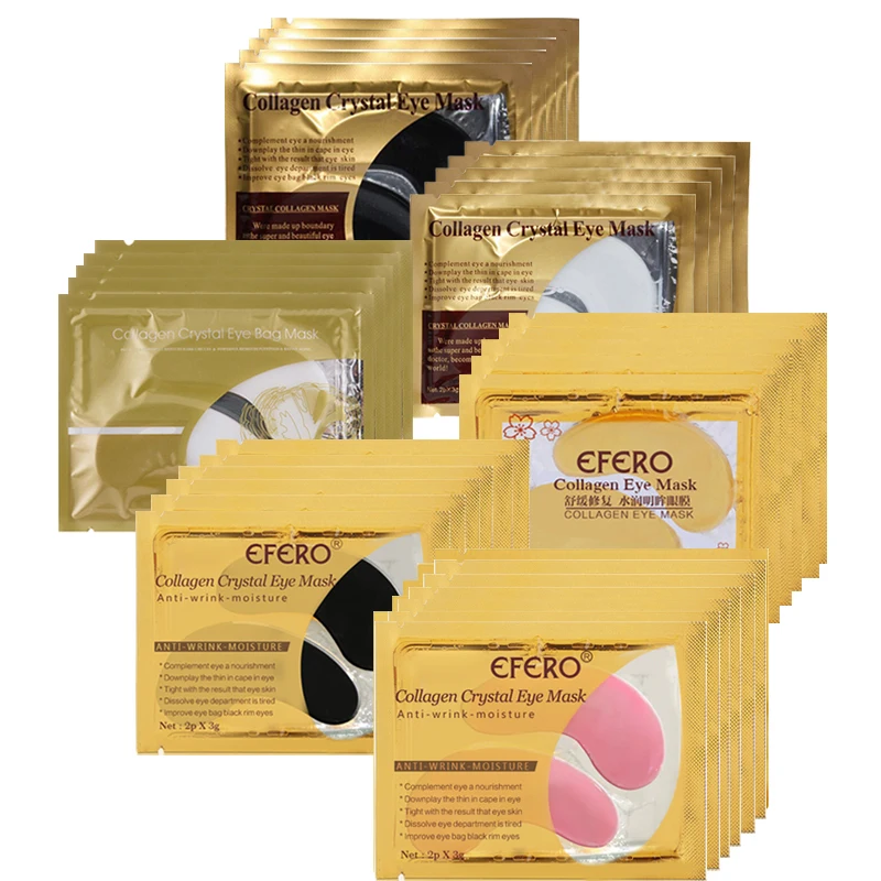 

20-100pairs Crystal Collagen Eye Mask Eye Patch Anti Aging Dark Circles Removal Eye Bags Puffiness Whitening Moistirizer