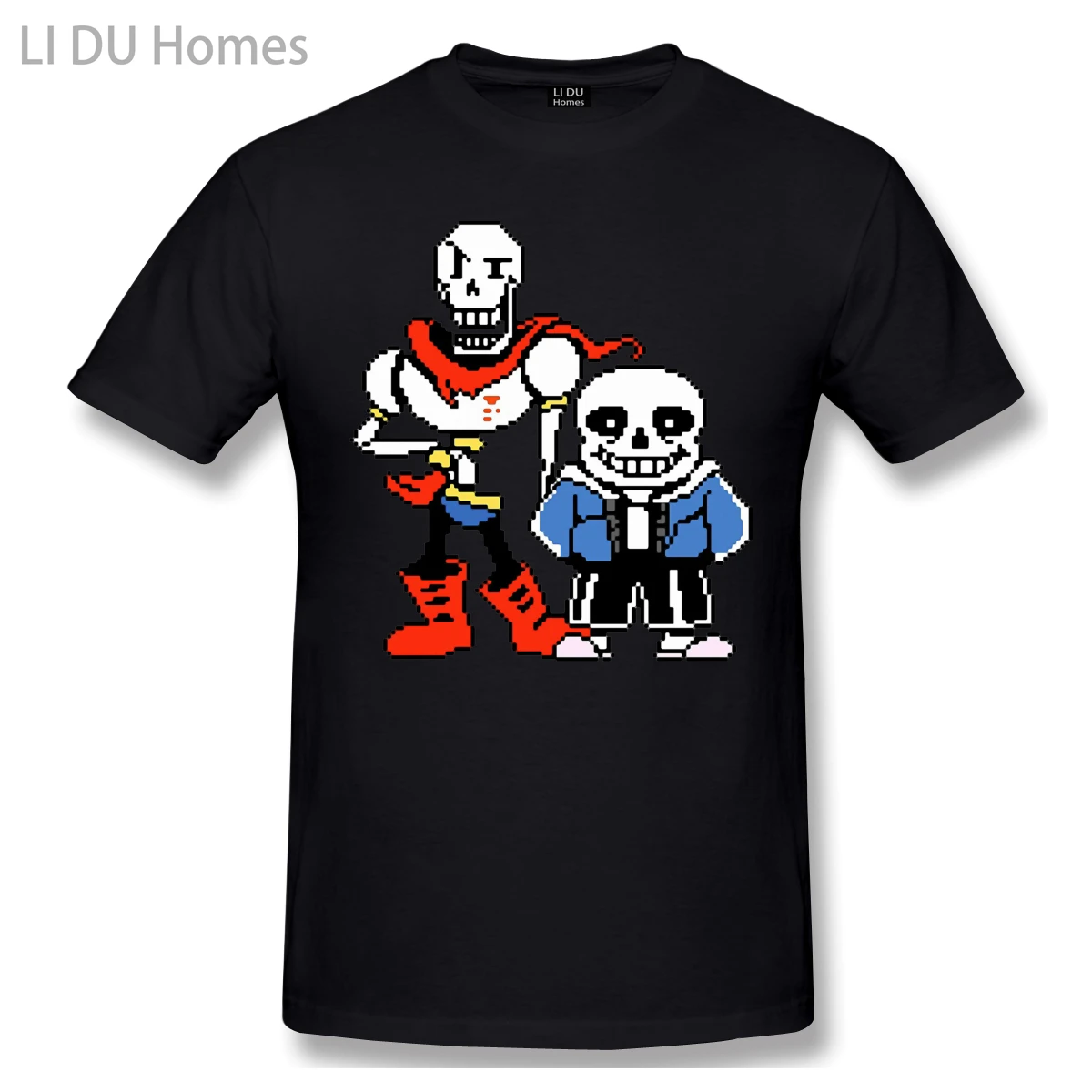 

LIDU Sans And Papyrus Friends T-Shirt Funny Tees O Neck 100% Cotton undertale Clothes Humor T Shirt