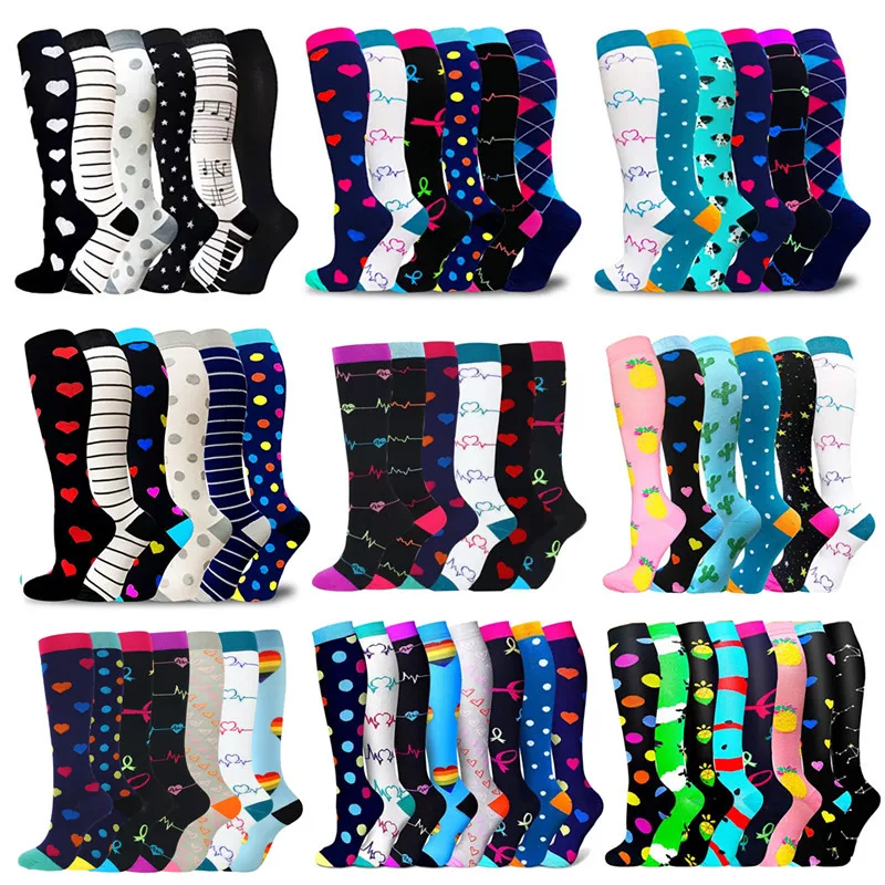 

Dropship Compression Stockings Wholesales Multi Pairs Unisex Sports Socks Varicose Veins Socks Football Running Socks Men Socks