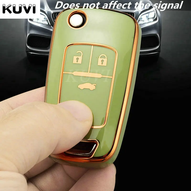 Чехол-книжка для автомобильного ключа из ТПУ Chevrolet Cruze Aveo Trax Sail Malibu Opel Vauxhall Astra Corsa