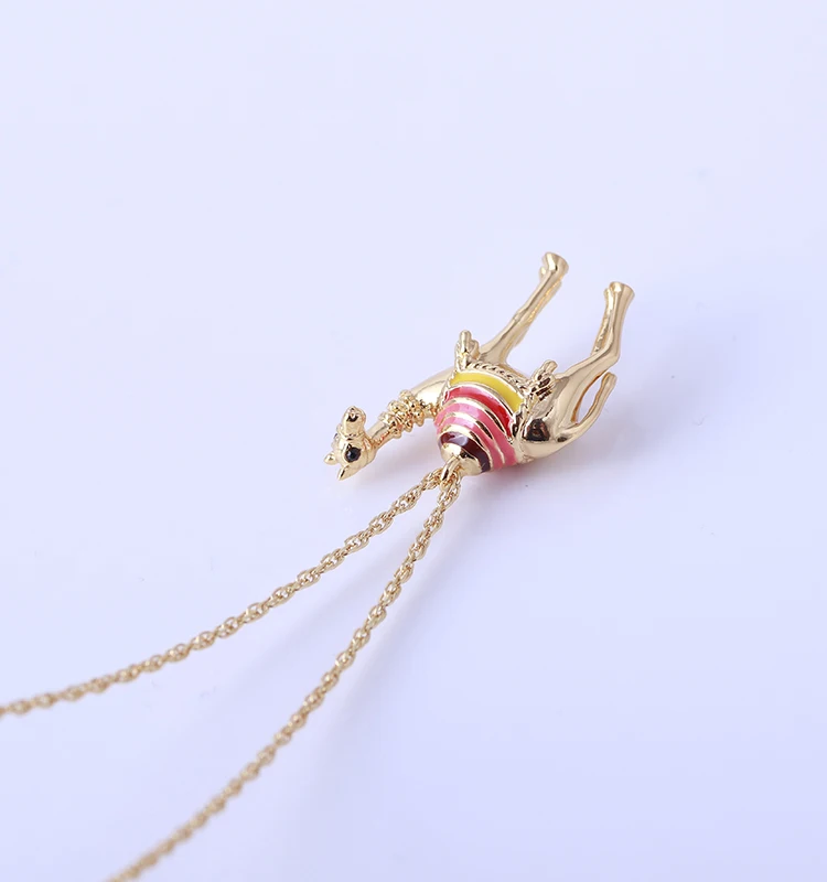 Элегантный эмалированный глазурь в форме верблюда прекрасный творческий ожерелье от AliExpress WW