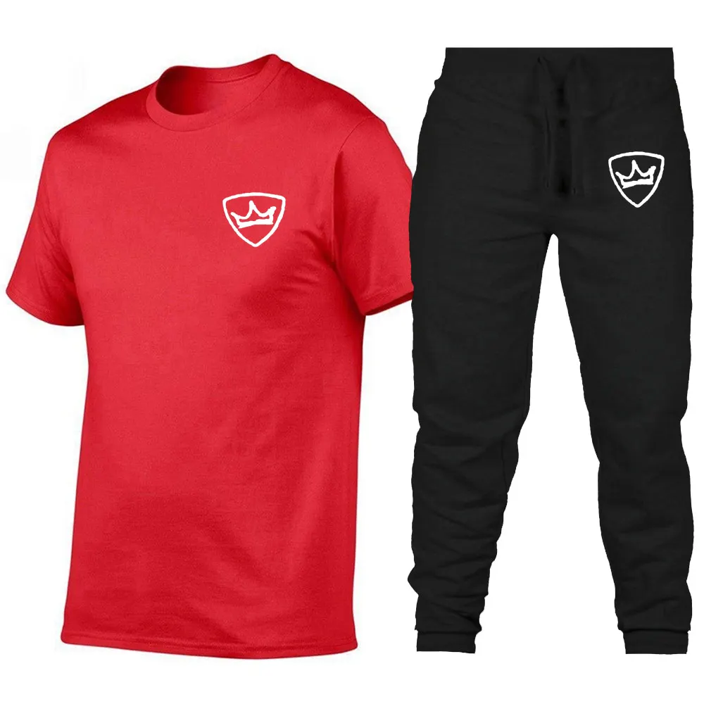 Мужской костюм Мужская одежда 2 предмета спортивный короткий рукав летние