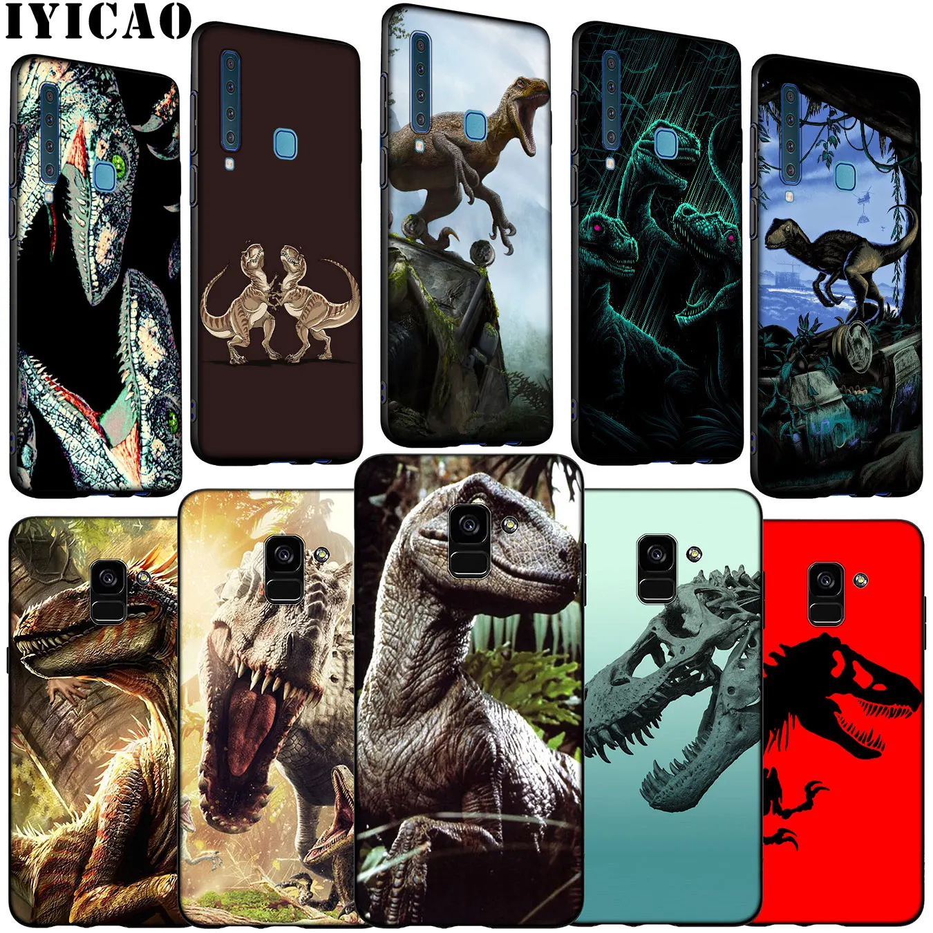 Мягкий силиконовый чехол Велоцираптора с динозаврами для Samsung Galaxy A6 A7 A8 A9 2018 A3 A5 2016