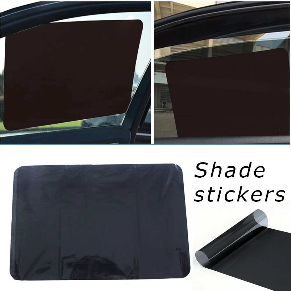 

Car Static Sunshade Stickers Set All Black PVC Auto Window Windshield Sun Block Vehicle Film Accessory Auto Styling