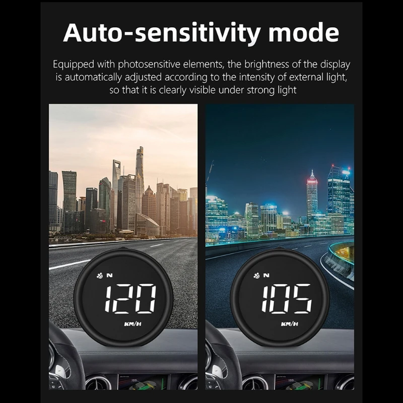 

Car Digital GPS Speedometer Odometer HUD-Headup Display Electronic Warn Alarm