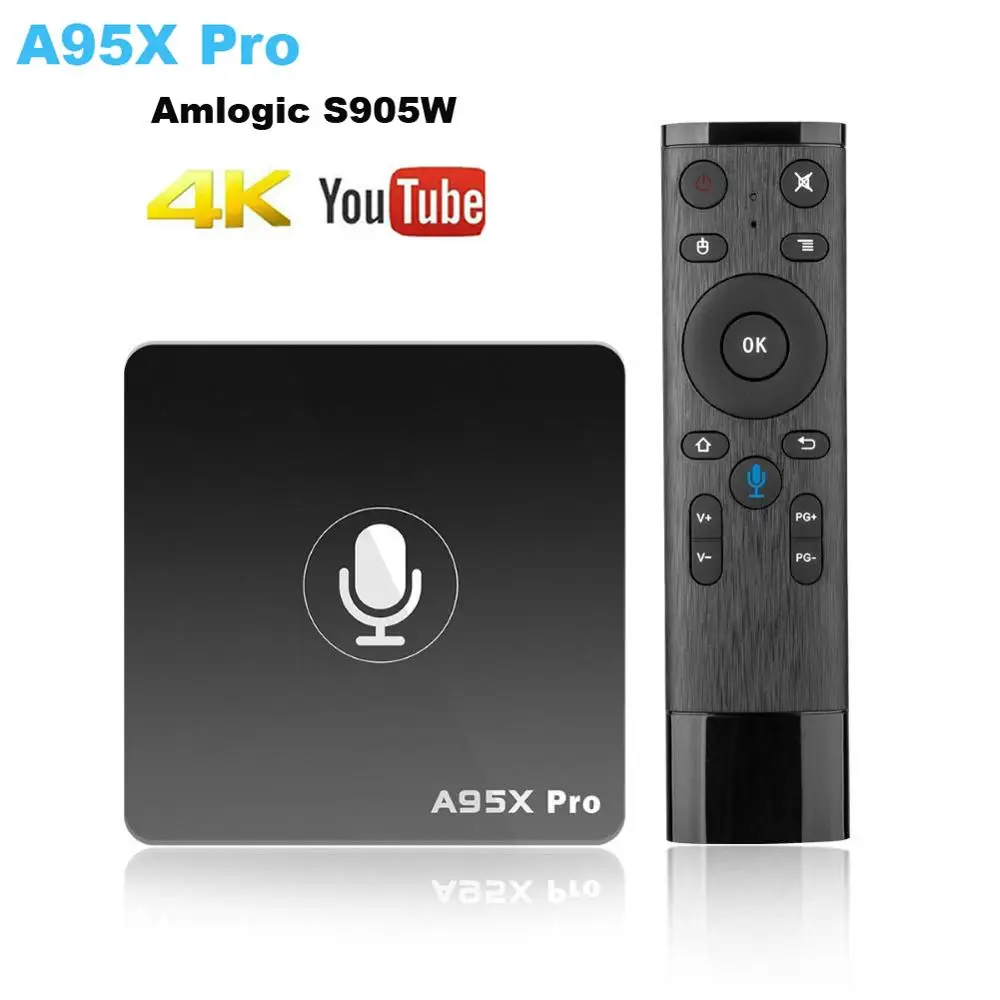 A95X Pro tv Box Беспроводная мини клавиатура для андроид Play Smart 2G 16G Android 7 1 Голосовое