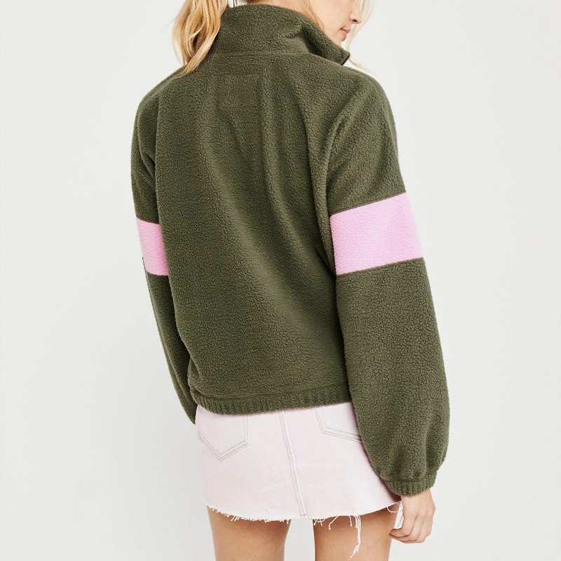 Модные флисовые толстовки в стиле пэчворк 2019 осенне-зимние теплые для женщин