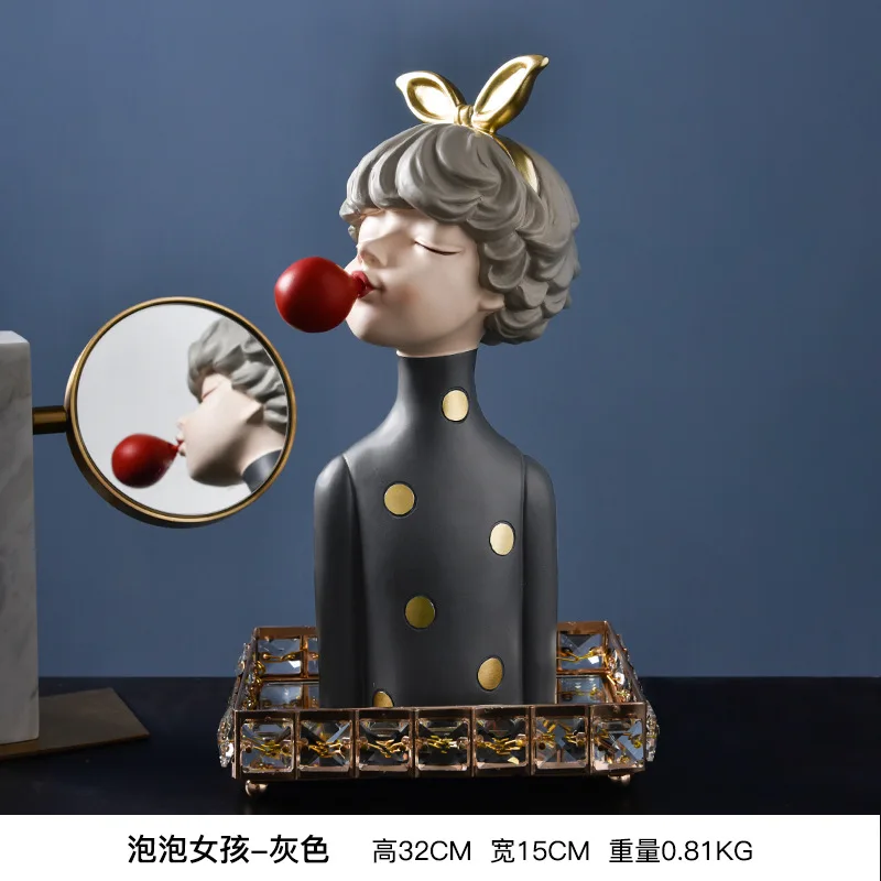Украшение игрушки прекрасный креативный чистый дом офис 1 девушка Смола Модель