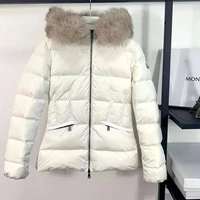 women real fox fur collar designer luxury brand down jacket coats women with fur hood white duck down parka hooded winter coat