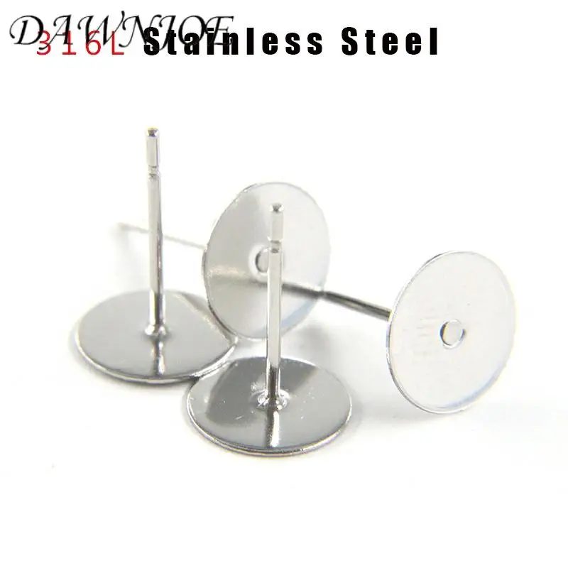 Пустая основа для сережек гвоздиков из нержавеющей стали 316l самостоятельного
