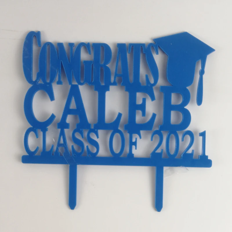 Персонализированный Топпер для выпускного торта с именем на заказ класс 2021