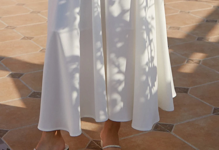 

New Arrival Solid Beach Dress For Women 2020 Summer Office Lady Sexy Backless Slip Midi Dress For Vacation D02403K